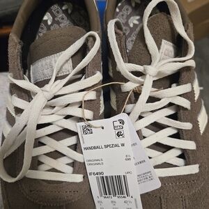 Adidas Handball Spezial Brown and White Sneakers